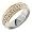 Cable two tone gold mens band
