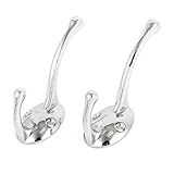 uxcell　二重フックハンガー　バスルーム　ドア　ウォールマウント　2個