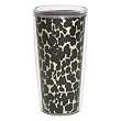 Leopard Print 16 oz Insulated Beverage Tumbler, Clear