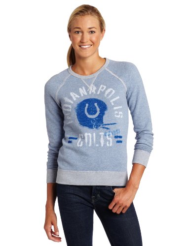 NFL Women's Indianapolis Colts Heather Vintage French Terry Raglan (Blue Heather, X-Large)