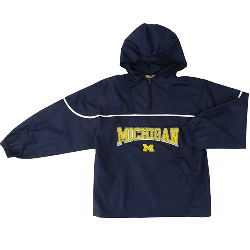 adidas Michigan Wolverines 1/4 Zip Packable Jacket