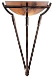 Minka Lavery 681-14, Calavera Torchiere Glass Wall Sconce Lighting, 1 Light, 100 Total Watts, Nutmeg