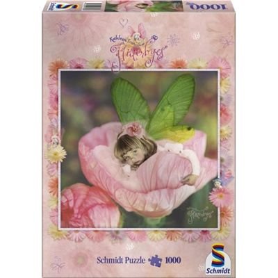 Flitterbyes, Quadratpuzzle, Hanna Hibiscus, 1.000 Teile