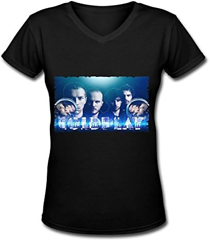 Coldplay A Head Full Of Dreams Popular Tour 2016 V Neck T Shirt For Women Black