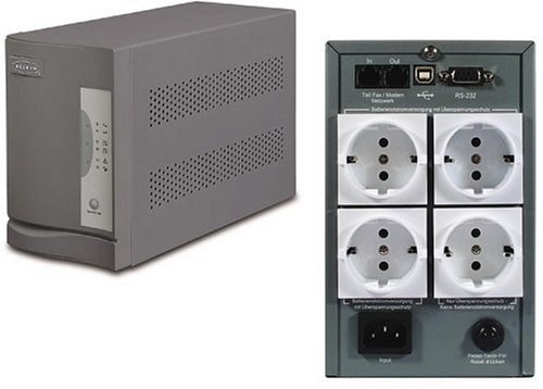 Belkin unterbrechungsfreie Notstromversorgung (USV), Universal, automatischer Spannungsregler, 1200 VA, bis zu 40 Minuten Reservestromzeit