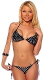 Womens Black String Halter Low Cut Bikini Bottoms Sexy New Swimsuit