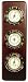 Nautical Decor Home Weather Station with Brass Porthole Dials - Cherry