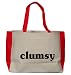 clumsy Large BELLA TOTEBAG w/ pockets (Choice of Colors)