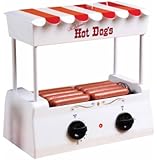 Nostalgia HDR565 Vintage Collection Hot Dog Roller with Bun Warmer