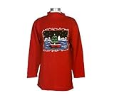 Claire Murray Christmas Nantucket Dory Rollneck Tunic Sweater Medium Red