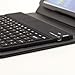 SUPERNIGHT(TM) Wireless Bluetooth Silicone Keyboard PU Leather Tablet Stand Case for Samsung Galaxy Tab 3 7.0 inch 7'' T210 T211 P3200 P3210-Black