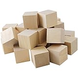 Woodpeckers&reg; 50 Pieces 1" Square Blocks Unfinished Craft Wood Cube Blocks