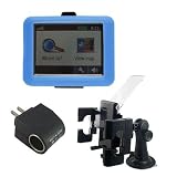 GPS car holder + blue 3.5 inch silicon skin case + AC Home / DC Car Power Converter for Garmin nuvi 200