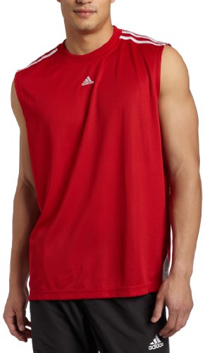 adidas Mens 3-Stripes Sleeveless Tank Top