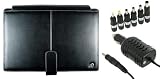 2n1 Combo - HP Mini 110-1030NR 10.1-Inch Leather Netbook Case and 12v Car Charger (Executive Series - Black)