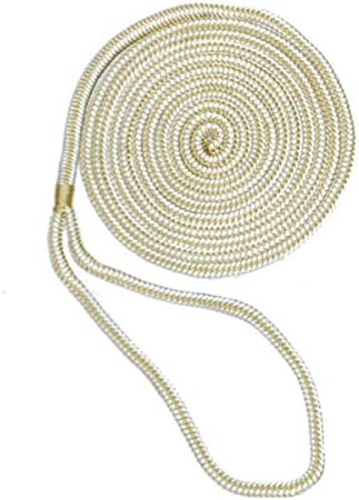 AMRA-27251 * 5/8" X 25' Aamstrand Double Braid Nylon Colored Dock Lines - Gold & White