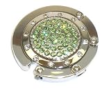 Green Crystal Folding Purse Hook Handbag Hanger