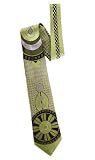 Mosiac Woven Tie in lime