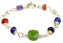 Gold Filled Garnet, Carnelian, Citrine, Jade, Sodalite, Flourite, Amethyst Semi-Precious Chakra Bracelet