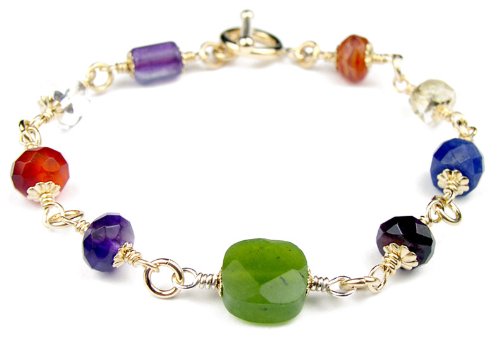 Damali 7BGF – Chakra Spiritually Balancing Healing Gemstone Bracelets – MEDIUM 7.5