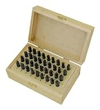 2mm Letters & Numbers Hardened Steel Punch Set - Wooden Case