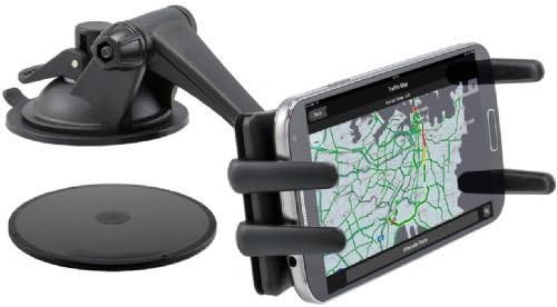 Robust Dash Car Mount, Desk Holder or Windshield Mount for ZTE Spro 2 Mobile Phones w/ Anti-vibration Swivel Cradle Holder