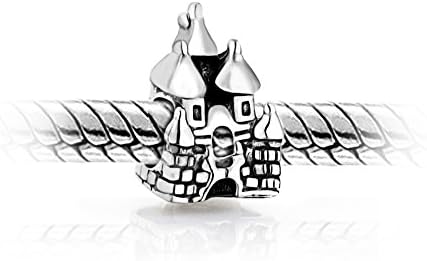 Everbling Jewelry Princess Castle Bead 925 Sterling Silver Charm Bead Fit European Pandora Charms Bracelet