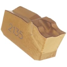 Sandvik Coromant Q-Cut 151.2 Carbide Parting Insert, GC2135 Grade, Multi-Layer Coating, 5F Chipbreaker, 1 Cutting Edge, L151.2-200 08-5F, 0.0039" Corner Radius, 20 Insert Seat Size (Pack of 10)