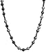 Faceted Hematite and Dyed Cultured Pearl Necklace, 36"
