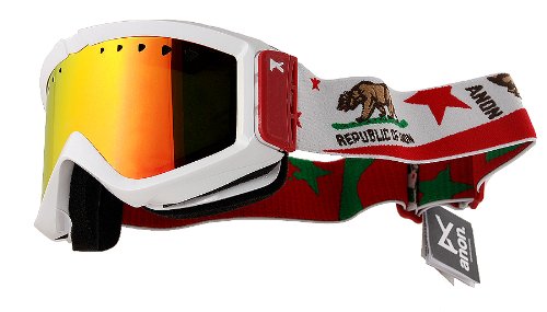 New Burton Anon Figment Snow Snowboard Ski Goggles Limited Edition California State Red Solex Mirror Lens