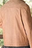 Men's Zip Front Leather Jacket, MAPLE/RUSTIC, Size 46