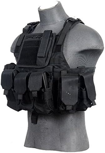 Lancer Tactical Molle / Pals Carrier Military Hunting Vest with Molle Web Modular System (Black)