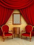 IMAGE OF Wallmonkeys Peel and Stick Wall Decals - Interior - Style Classic Sitting Room - 60