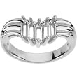 14K White Gold Mother's Ring - 5 Gemstone -- YOU CHOOSE THE COLORS!