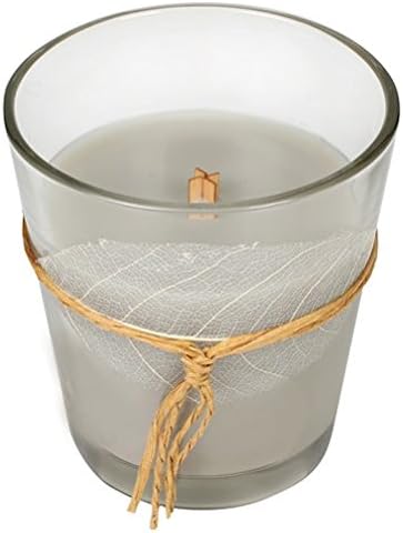 Virginia Woodwick Crackling Leaf Decorative Glass Jar Fireside