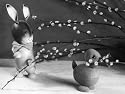 1950s Easter Decoration with Rabbit and Duck Photographic Poster Print, 16x12
