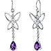 Butterfly Design 1.50 Carats Amethyst Pear Shape title=