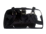 Calf Skin Cow Print Leather Fur Bag Handbag Purse LCP_BLACKDFMD1_011