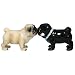 Westland Giftware Mwah Magnetic Pugs Salt and Pepper Shaker Set, 2-1/2-Inch