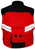 MOTORCYCLE SCOOTER Red Reflective Visibility Vest