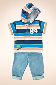 2 Piece Pure Cotton Hooded Top & Jeans Outfit
