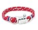 VIRGINSTONE Stainless Steel U-Lock Nylon Cord Bracelets
