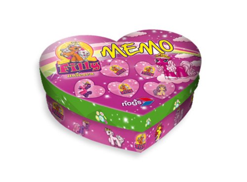 Noris-Spiele 606017357 - Filly Unicorn Herz-Memo Preisvergleich