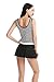MiYang Women's One Piece Stripes Skirted Slim Swimsuit Bathing Swimwear