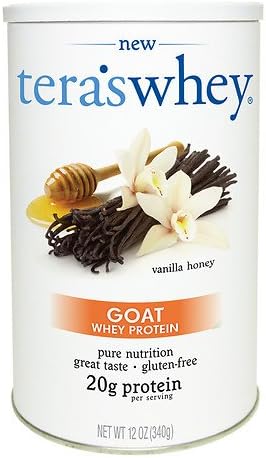 Tera's Whey: Gluten Free Vanilla Honey Low Carb Goat Whey Protein, 12 oz