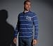 Button Crew P.Stripe tee[french navy & optic]