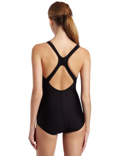 Speedo Women's Aquatic Conservative Ultraback Swimsuit, Black, 14