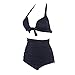 OHDREAM Solid Color Push Up High waisted Bikini Swimwear Swimsuit Bathing Suit(FBA)