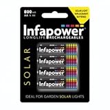 Infapower AA 800mAh Solar with 4 Rechargeable Batteries