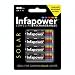 Infapower Aa 800mah Solar With 4 Rechargeable Batteries